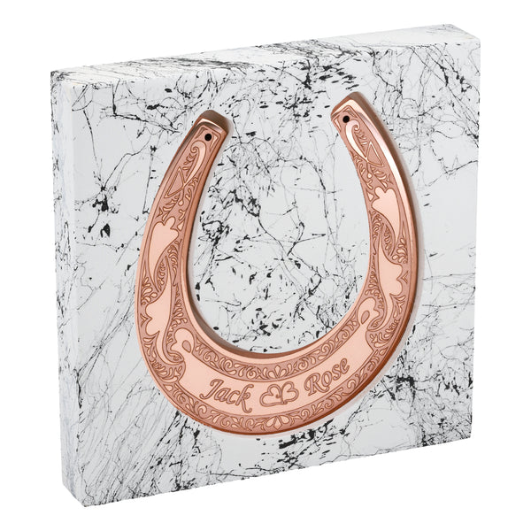 Copper Horseshoe - Personalized Copper Anniversary Gift For Couple, 7th Anniversary, 22nd Anniversary