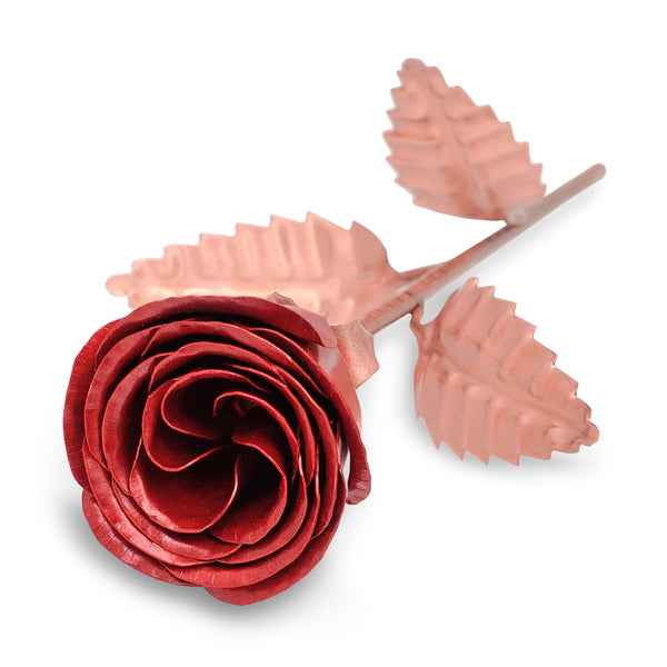 Copper Rose - Copper Anniversary Gift, 7 Year Anniversary, 22nd Anniversary, Metal Rose, Copper Flowers