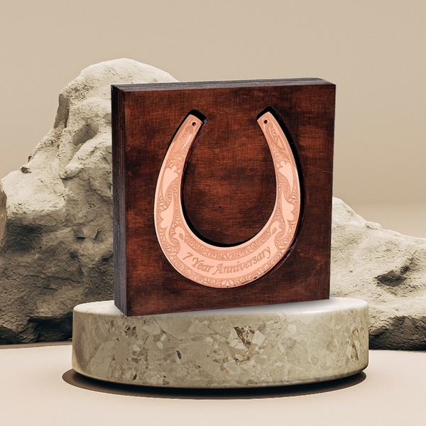 Copper Horseshoe - 7 Year Anniversary Gift, Copper Anniversary Gift, Copper Gift